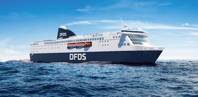 Once refurbished, this is what DFDS new ferries on the Amsterdam – Newcastle route will look like when they take up service at the beginning of 2020. Image: DFDS