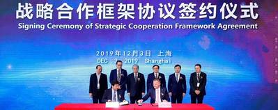 The strategic cooperation agreement was signed by Qian Jianping, Vice President of CSSC, and Norbert Kray, Regional Manager for Greater China at DNV GL – Maritime. Photo: DNV GL