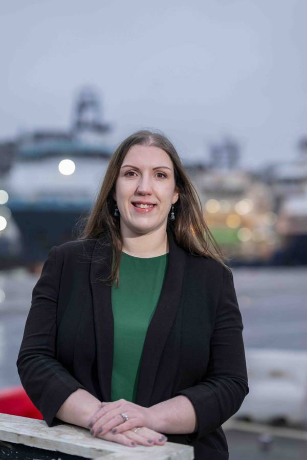 Port of Aberdeen’s new Non-Executive Member, Sarah Downs, pictured at North Harbour. © Port of Aberdeen