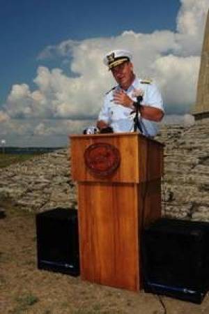 Acceptance Speach by Rear-Admiral Michael N. Parkes: Photo credit USCG