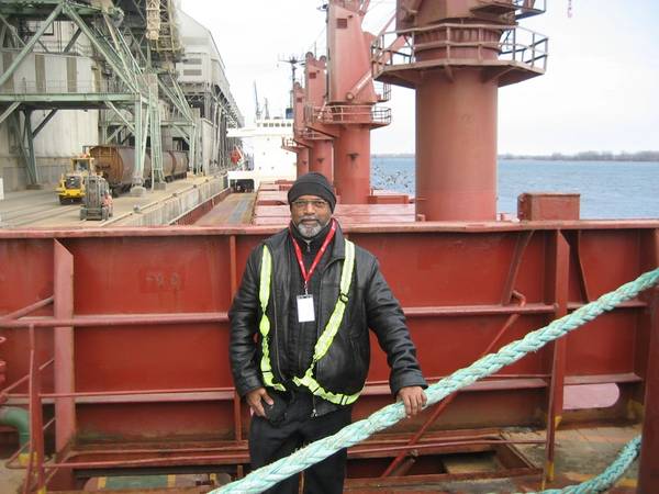 Fr Andrew Thavam – the port chaplain who supported the crew. (Photo: AoS)