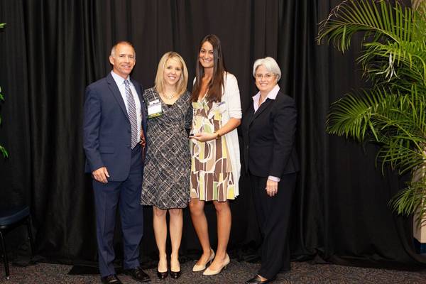 Angela Urso (third from left) accepting the award on Crowley's behalf (Photo: Crowley)
