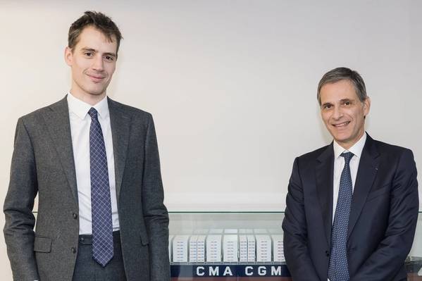 Arthur Mensch and Rodolphe Saadé courtesy of CMA CGM