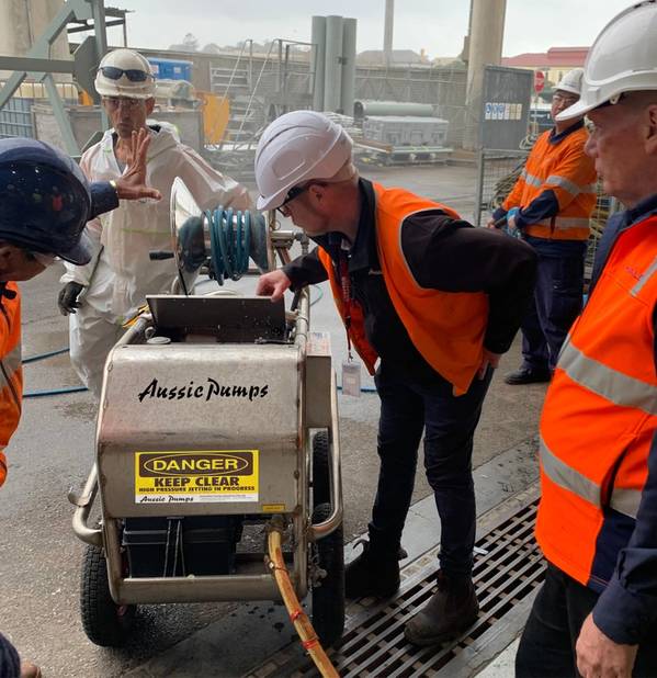 Australian Pump, an Australian designer and manufacturer of high-pressure cleaning equipment, was chosen to design and build 4,000 psi high pressure water blasters for Sydney’s Garden Island Dockyard. 