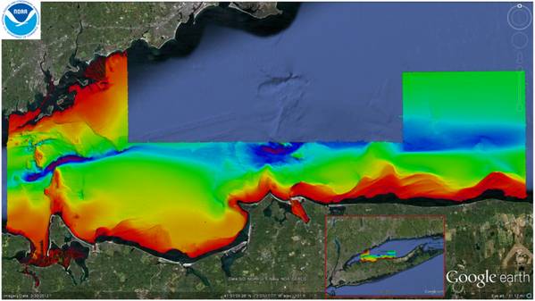 Bathymetric Survey Long Island Sound: Image courtesy NOAA