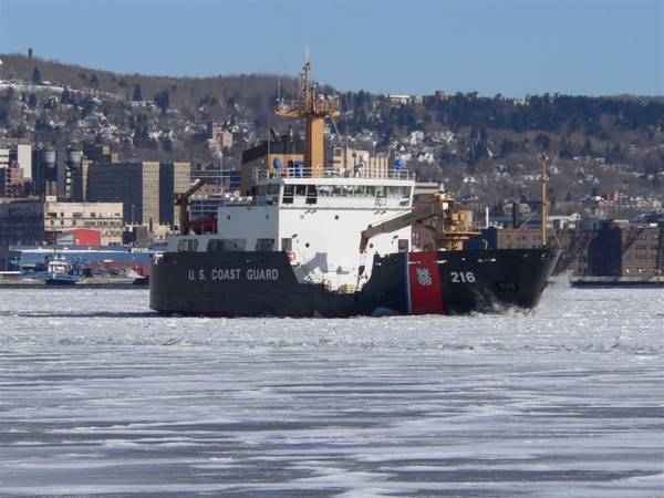 - Breaking Ice in the Duluth Harbor - Photo courtesy of United States Coast Guard