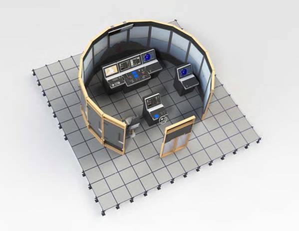 A bridge simulator for mariner training