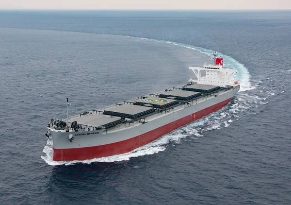 A coal bulker underway. File Image: K Line