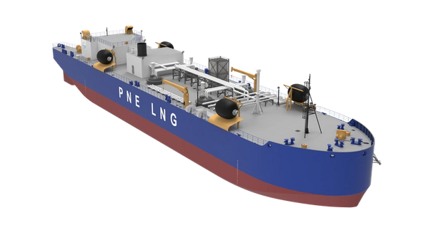 LNG Bunkering Barge currently under construction at Fincantieri Bay Shipbuilding. Image: MacGregor/Fincantieri Bay Shipbuilding