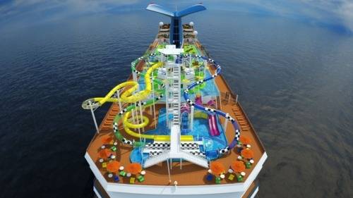 Carnival Sunshine's 'WaterWorks': Image credit Carnival Cruises