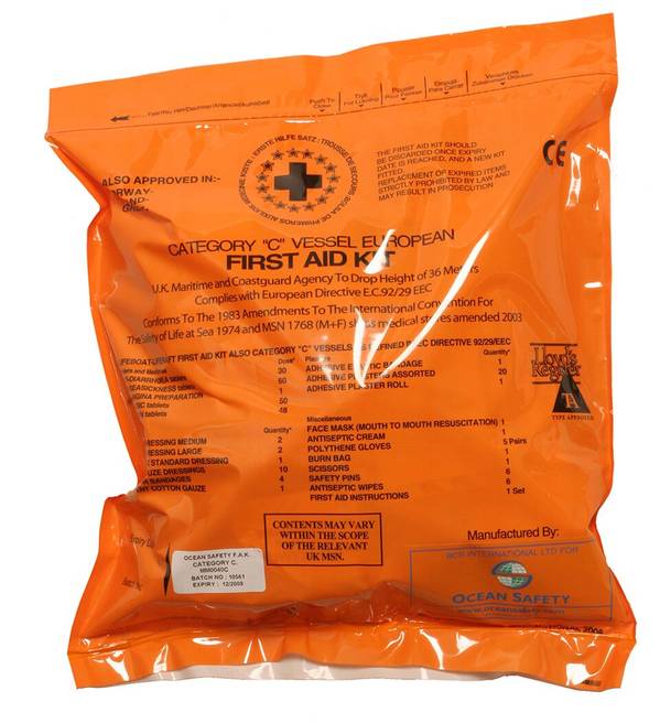 Category C First Aid Kit (Photo: Ocean Safety)