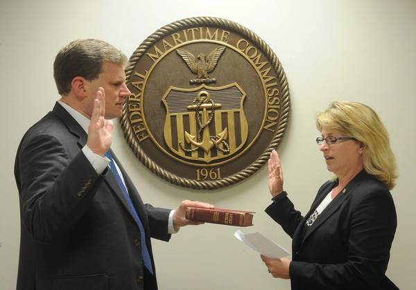 Commissioner Maffei being sworn in (Photo: FMC)