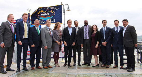 Connecticut Port Authority and Governor Lamont announced $93 million public-private investment in State Pier to develop Connecticut into the center of New England’s offshore wind industry. (Photo: CPA) 



 
