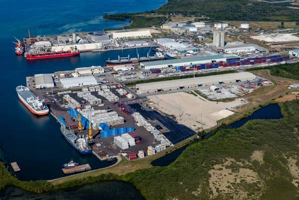 Container yard facilities adjoining SeaPort Manatee’s berths 12 and 14 are to undergo a 16.56-acre expansion thanks to a federal infrastructure grant of nearly $12 million. (Photo: SeaPort Manatee)