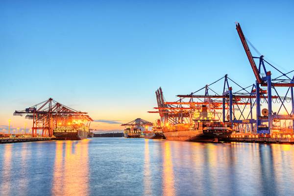 A Hong Kong Container Terminal works cargo. CREDIT: AdobeStock / © Marco