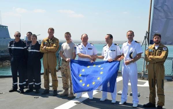 Courbet/Surcouf Handover Ceremony: Photo credit EU NAVFOR
