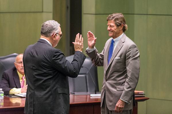 Darryl D. Berger is sworn in on February 23, 2017, at the monthly meeting of the Board of Commissioners of the Port of New Orleans. (Photo: Port of New Orleans)