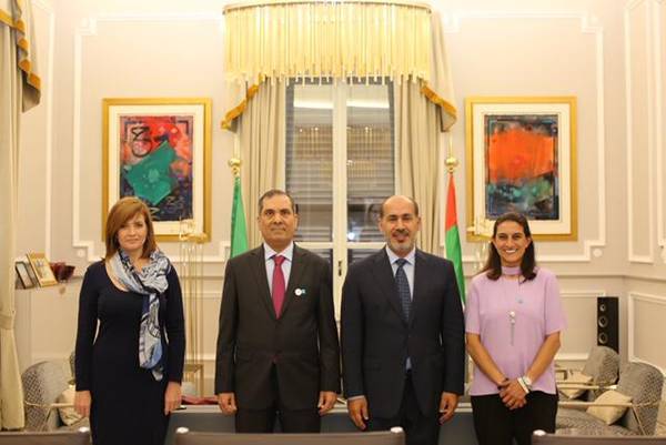 The EMAC delegation with His Excellency Saqr Nasser Al Raisi, UAE Ambassador to Italy during the IBA Conference in Rome (Photo: EMAC) 
