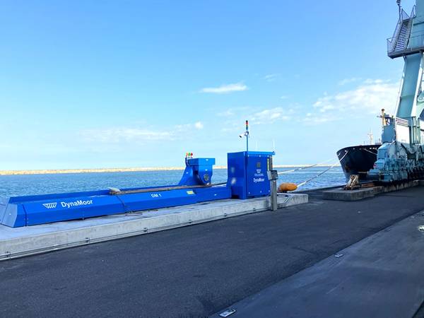 DynaMoor is designed to reduce ship sway to improve the safety and efficiency of port operations. Image courtesy NYK, JERA Co., Inc. (JERA), and Trelleborg Marine & Infrastructure (TMI)