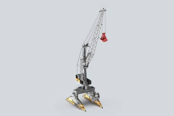 The electric-drive Liebherr LPS 420 is in operation at Nuh Çimento’s private port in Hereke, Türkiye. The crane marks a major step forward in sustainable bulk handling, replacing a Liebherr LPS 400 after 25 years of service and supporting high-volume exports to over 40 countries. © Liebherr