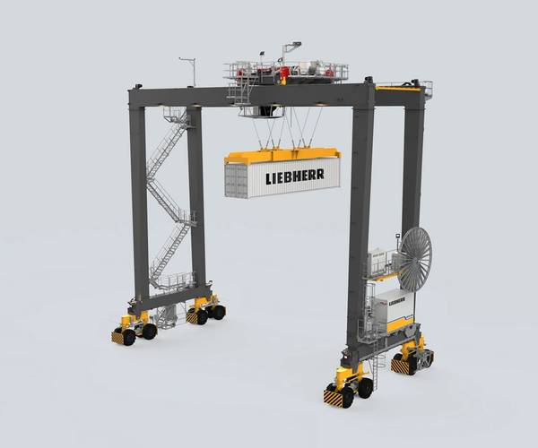 ERTG-CRD - Cable reeling drum electric rubber
tyre gantry crane. Credit: Liebherr