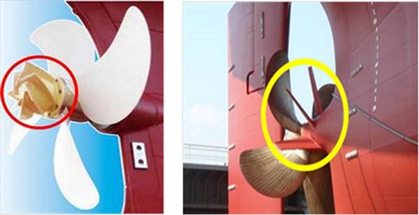 Two examples of energy saving devices. Image courtesy NYK/Nakashima Propeller