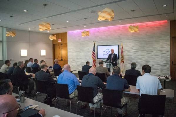 Federal Maritime Commissioner William Doyle leads discussion for port stakeholders on growing use of LNG for ship propulsion to meet international emission standards set to take effect in 2020 (Photo: Port Canaveral)