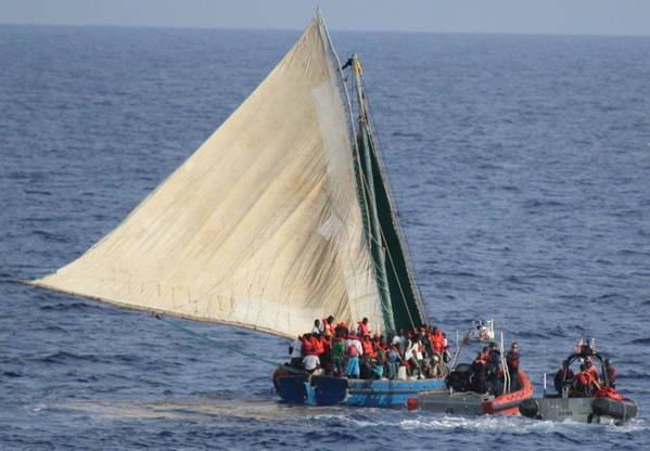 Haitian Illegal Immigrant Craft: Photo credit USCG