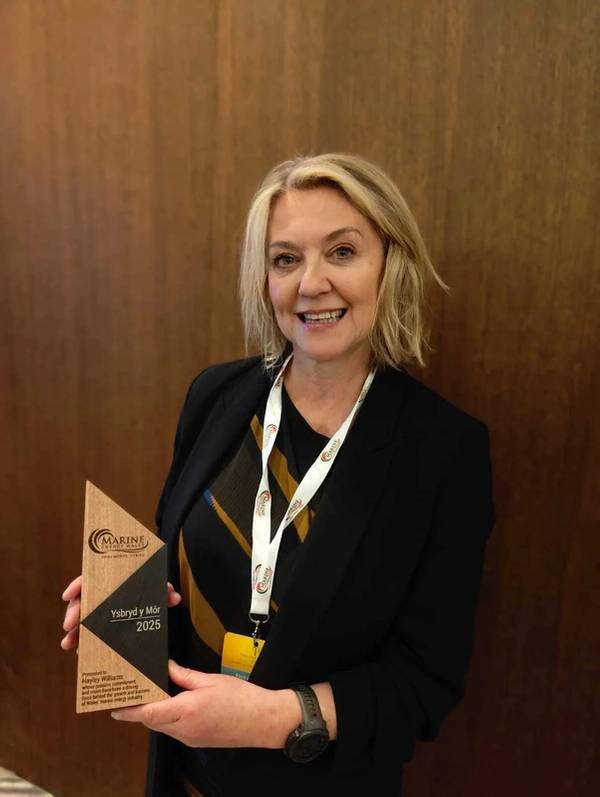 Hayley Williams, Curriculum Development Manager at Pembrokeshire College, has been recognized for her contribution to Wales’ marine energy sector. Credit: Pembrokeshire College