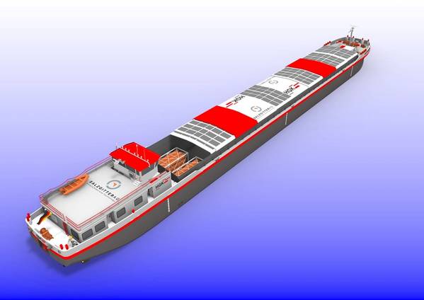 Illustration: Illustration of the newly constructed dry goods vessel for Salzgitter Flachstahl (Copyright: HGK Shipping)
