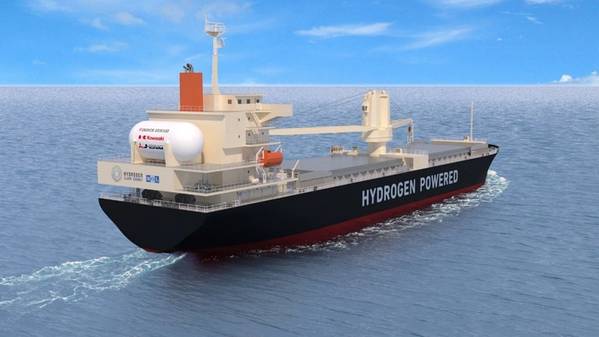 Image of Hydrogen-fueled Multi-Purpose Vessel (D/W 17,500 M.T.). (courtesy of J-ENG)
