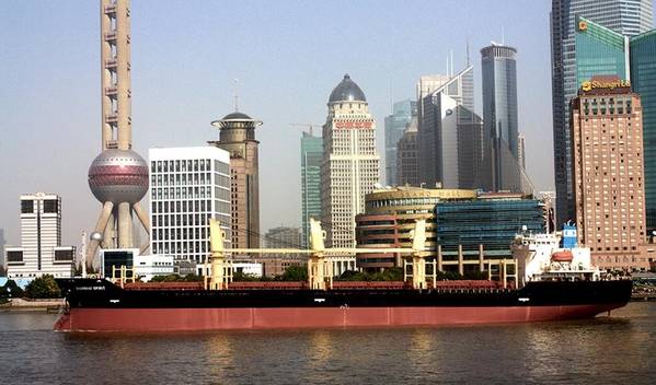 Image provided by Asia Maritime Pacific showing the vessel Shanghai Spirit, sailing outside Shanghai city, China.