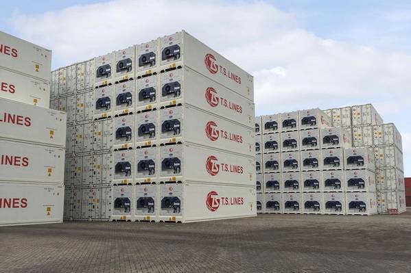 File Image: Stacked Reefer containers (Credit: Transicold)