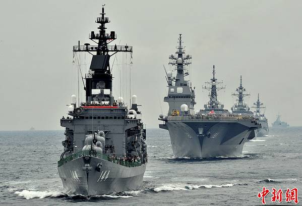 Japan MSDF Inspection: Photo credit Xinhua