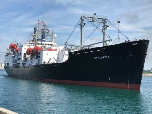 TS Kennedy arrives at Port Canaveral (Photo: Canaveral Port Authority)