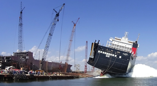El Coquí launched at the VT Halter Marine shipyard in Pascagoula, Miss. (Photo: Crowley)