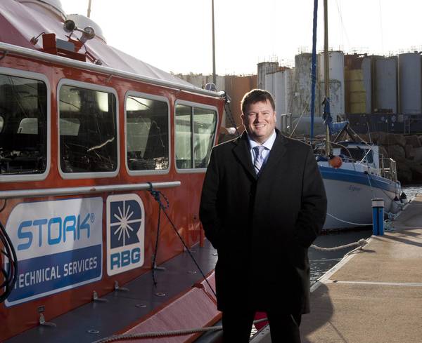 RBG’s new marine & subsea director, Roddy James, with the company’s bespoke dive intervention craft.