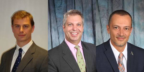 From left: Ian McInroy, Jeremy Palmer and Vincent Marrot 