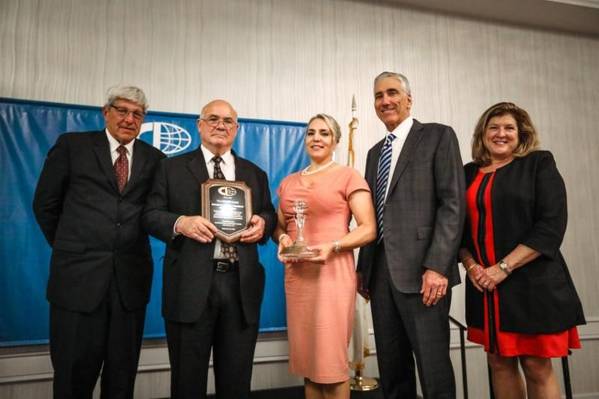 From left: Michael DiVirgilio, CII President; Ed DeNike, President of SSA Containers; Mrs. DeNike; Ronald J. Forest, President of Matson Navigation; Sue Coffey, CII Treasurer (Photo: CII)