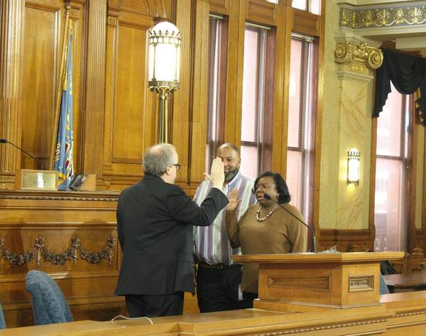 Milwaukee’s new Port Director Jackie Carter takes her oath of office. (Photo: Port Milwaukee)