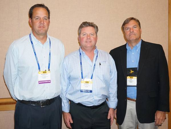 From left: NMRA's new president, Brandon Flack; vice president, Rob Gueterman; and past president Ken Smaga