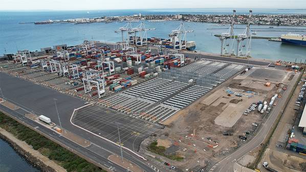 Ongoing expansion works at Victoria International Container Terminal (Source: ICTSI)