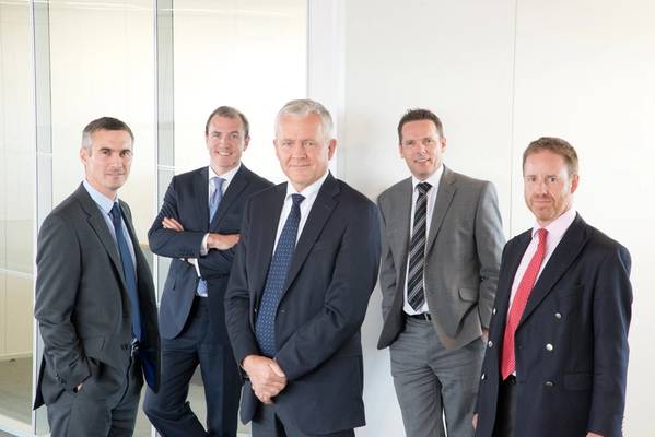 L-R, Peter Ellington, Chief Technical Officer (CTO), Richard Sell, Chief Operating Officer (COO), Tor Helgeland, Chief Executive Officer (CEO), Kev Cooper, Chief Information Officer (CIO) and Lyall Dochard (CFO).