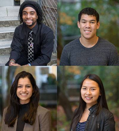 Pictured clockwise: Kainen Bell, Joshua Banks, Xuan Liao and Maninder Grewal (Photo: Crowley)