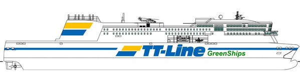 Rendering of the new “Green Ship” RoPax vessel (image courtesy of TT-Line)