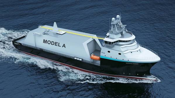 Rendering of the new small-scale LNG carrier/bunker vessel design by ShipInox. (Source: ShipInox)
