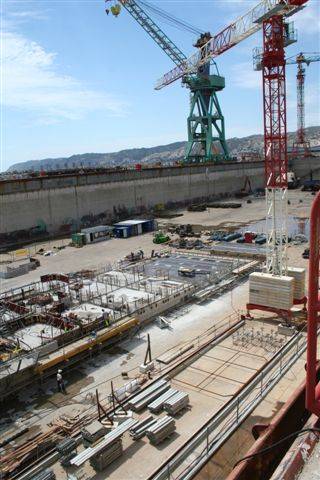 Renovation work underway at Drydock 10, Marseilles