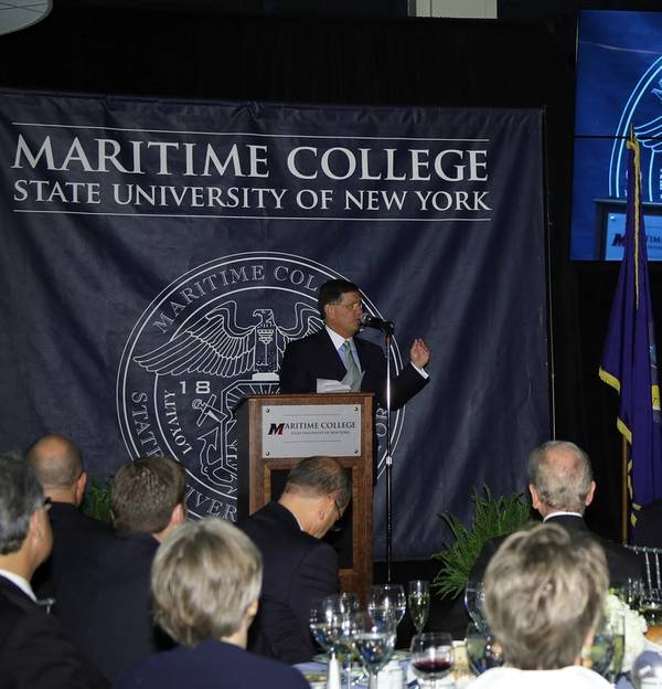 Richard Angerame, President of utiliVisor, being honored by SUNY Maritime College at the 2014 Admiral's Scholarship Dinner