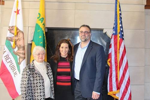 From left to right: Arabella Martinez, Libby Schaaf and Andreas Cluver (Photo: Port of Oakland)
