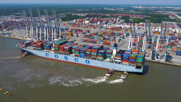 The Port of Savannah grew its volumes by more than 400,000 twenty-foot equivalent container units in 2017, for a record total of 4.04 million TEUs.  (Photo: GPA)
